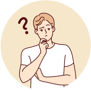 考える男の人